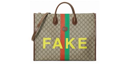 The Gucci Fake Not motif makes an ironic statement 